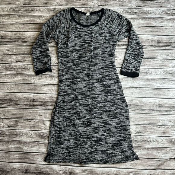 Old Navy Women's Casual Black & White Marl Dress 3/4 Length ST S SM Small TALL - Picture 3 of 13